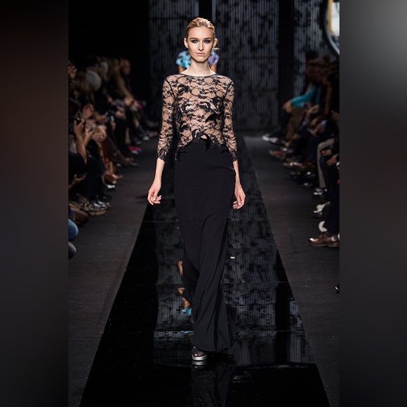 Diane Von Furstenberg Anais Black Formal Long Dress